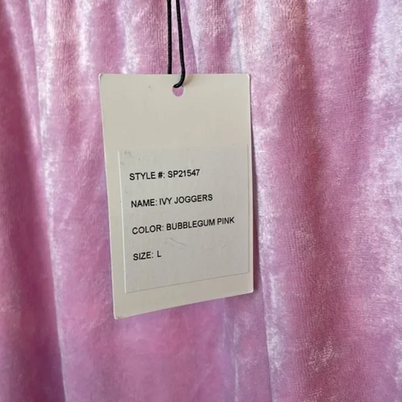 NWT Revolve Brand Generation Love Bubblegum Pink Ivy Joggers - Picture 5 of 13